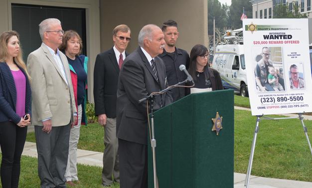 Authorities held a news conference Wednesday, Nov. 16, at the Sheriff's Homicide Bureau to appeal for public help in finding out who killed Glen Brittner. [Image courtesy LASD]